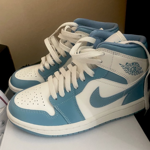 Jordan Shoes Wmns Air Jordan Mid University Blue Poshmark